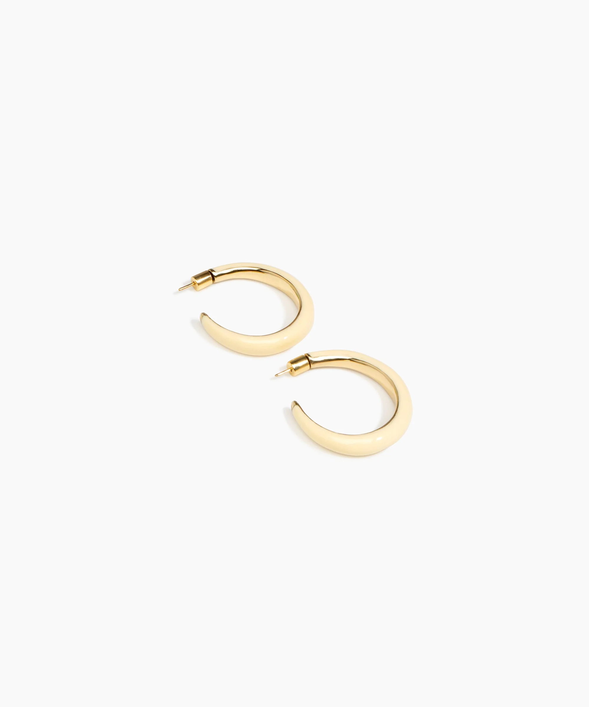 Large Pebble Duo Hoop Earrings - Image 2