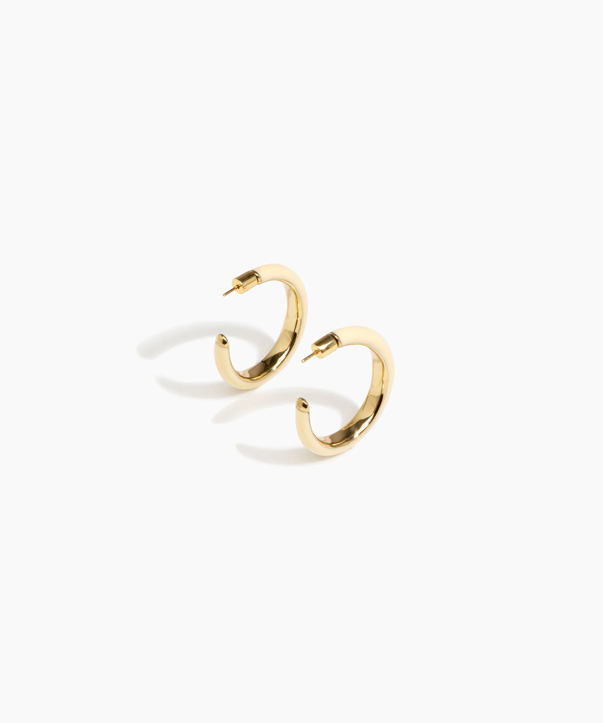 Large Pebble Duo Hoop Earrings - Image 3