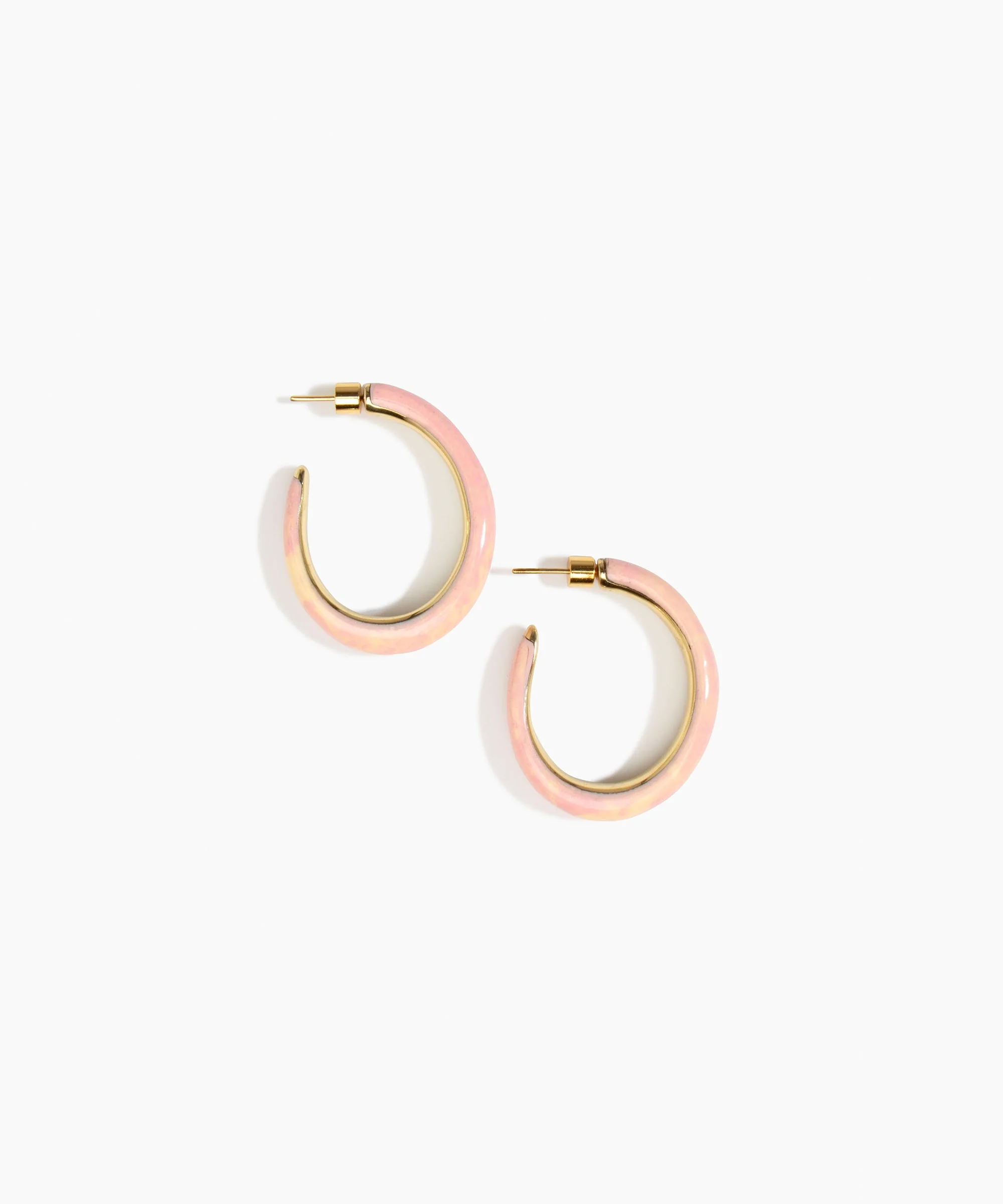 Large Pebble Duo Hoop Earrings - Image 7