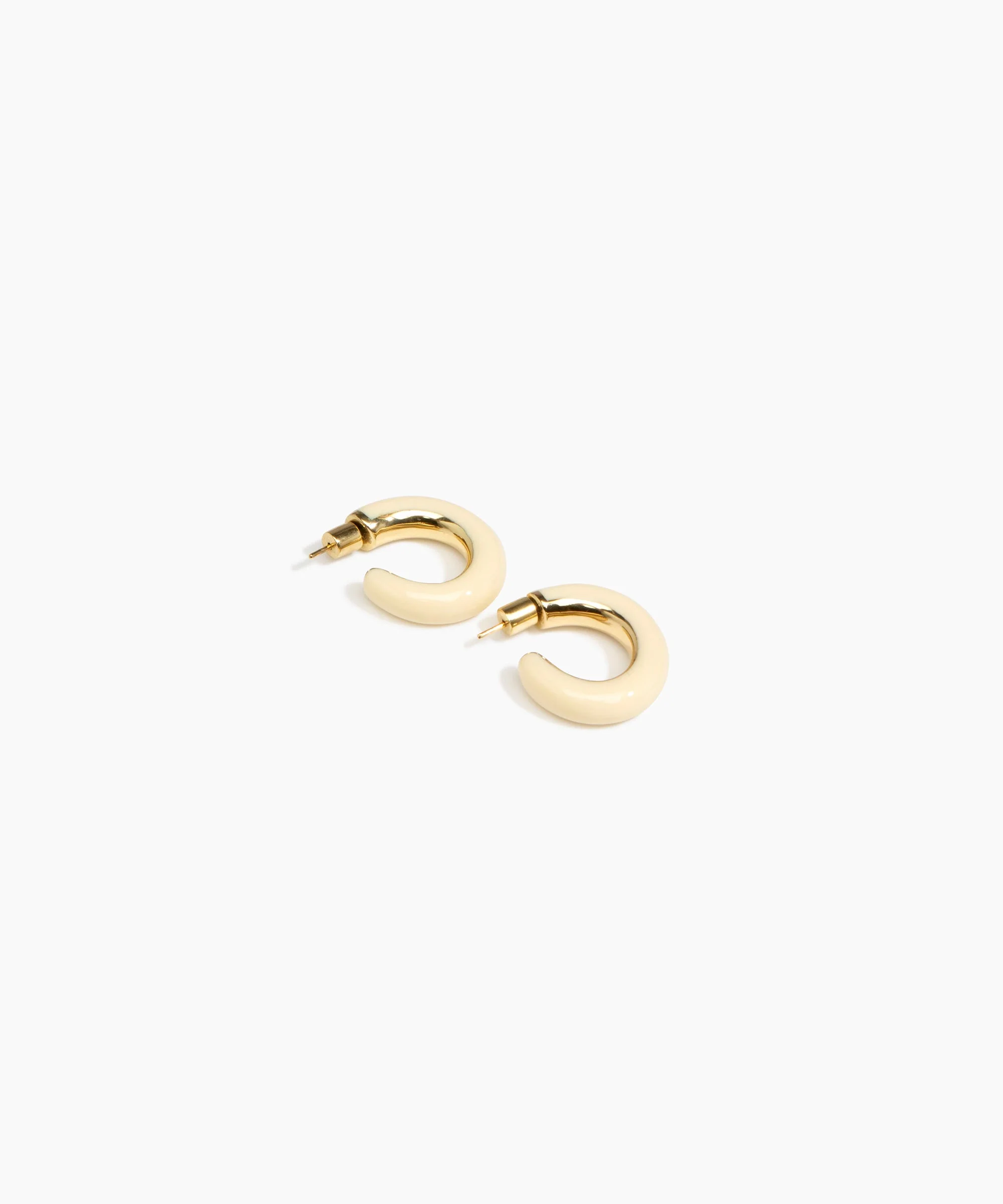 Medium Pebble Duo Hoop Earrings - Image 5