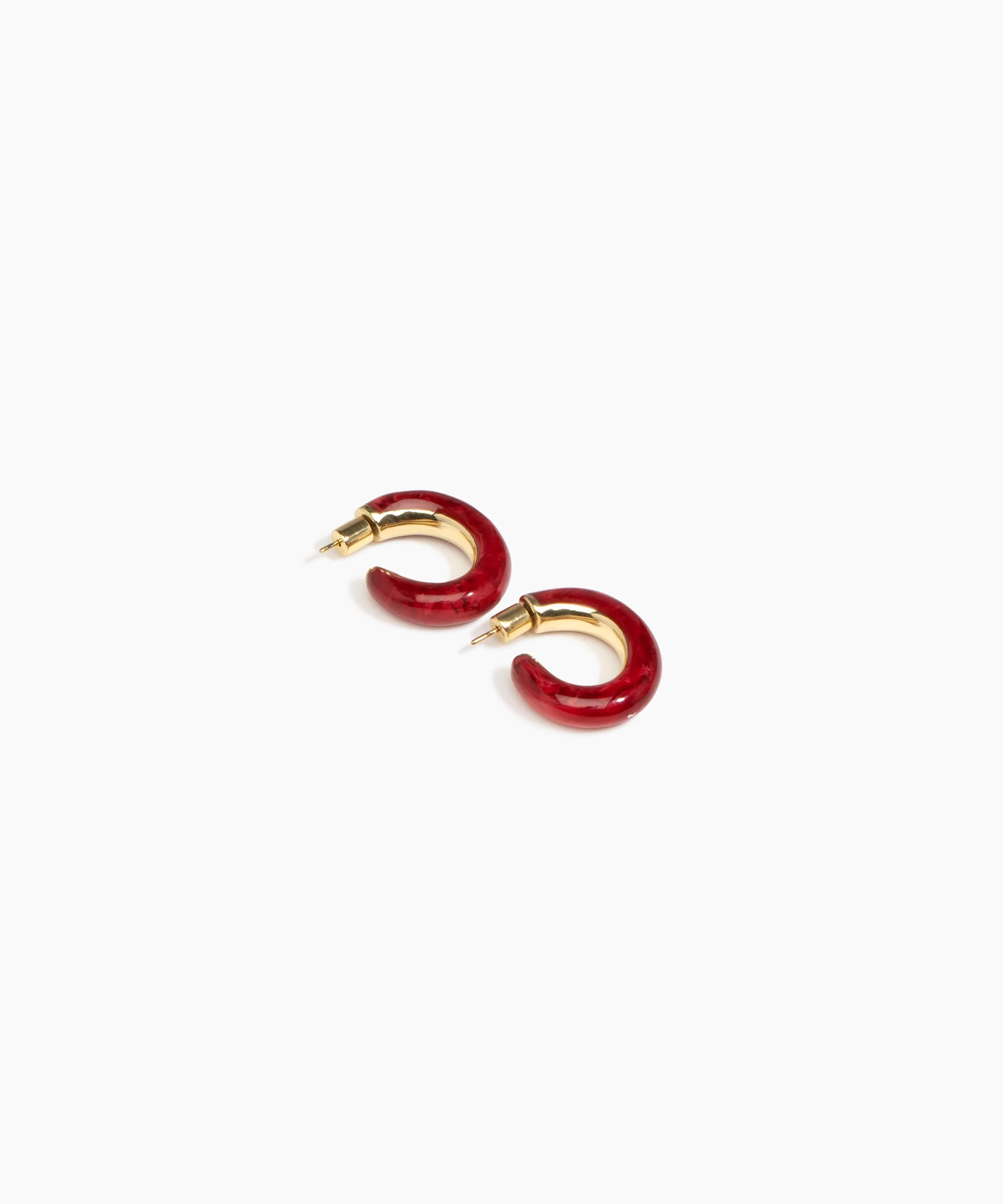 Medium Pebble Duo Hoop Earrings - Image 8
