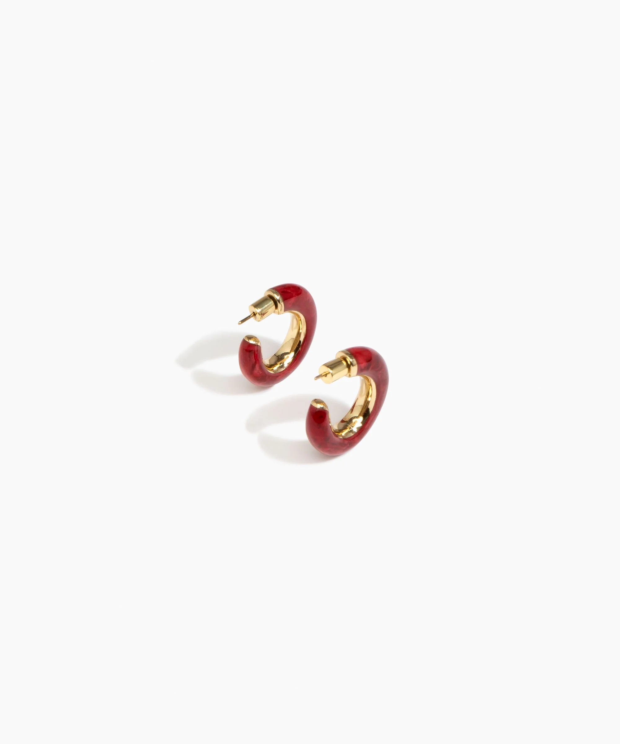 Medium Pebble Duo Hoop Earrings - Image 9