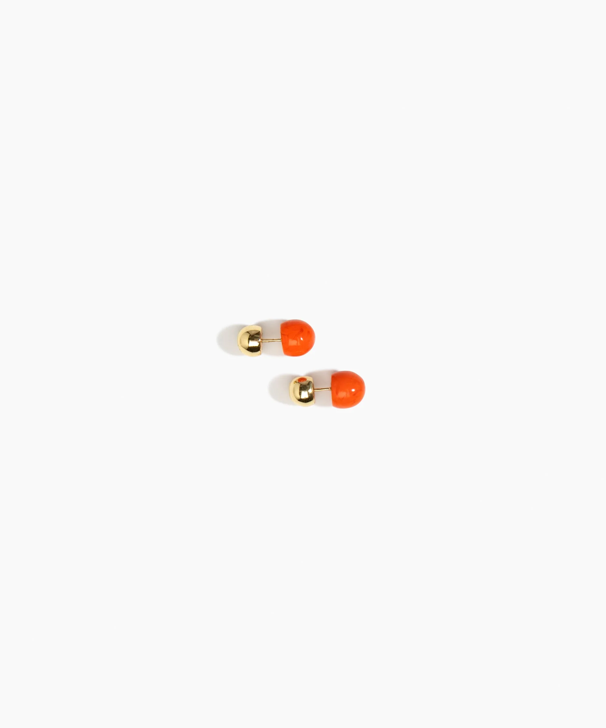 Small Polished Ball Stud Earrings - Image 4