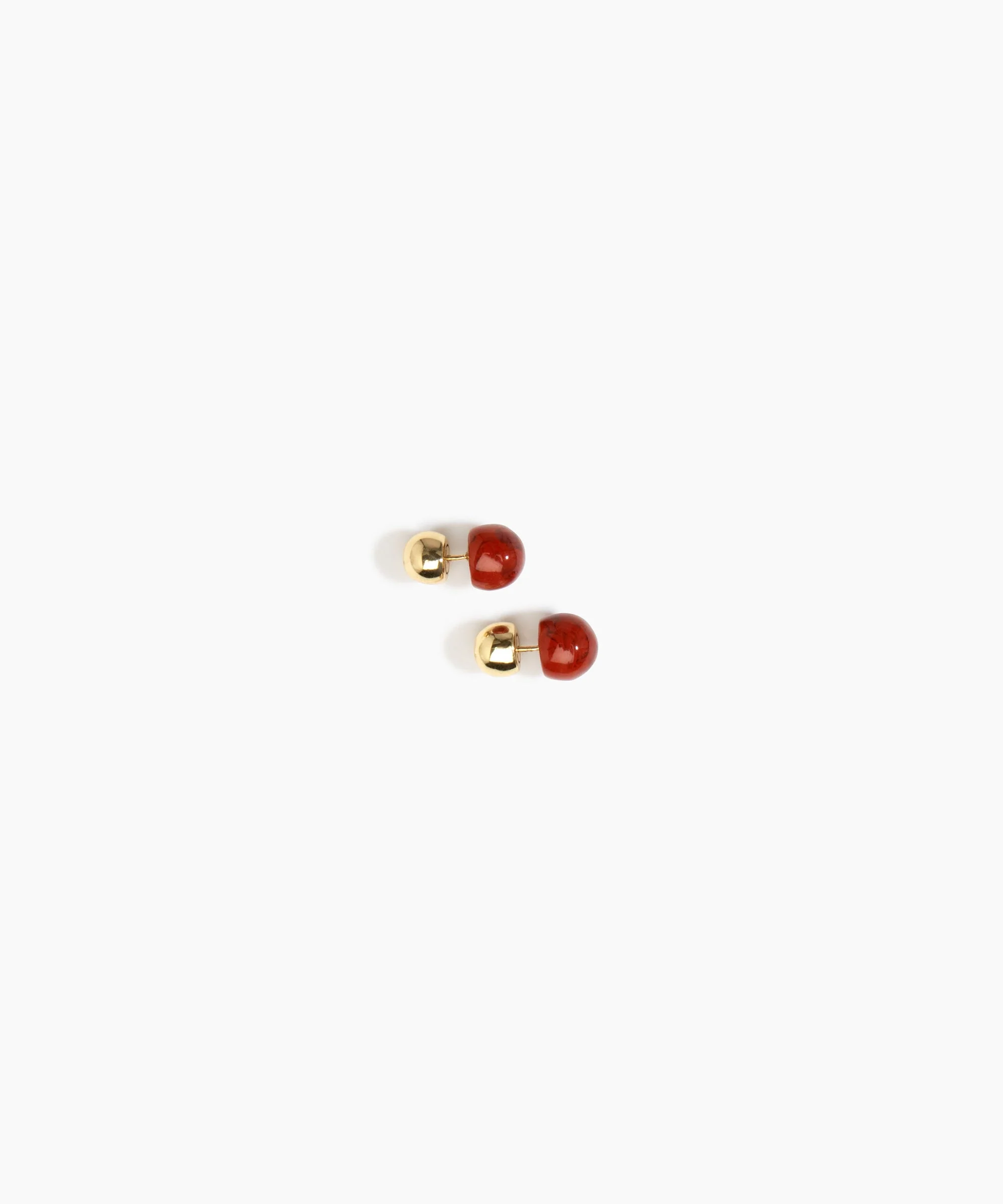 Small Polished Ball Stud Earrings - Image 5