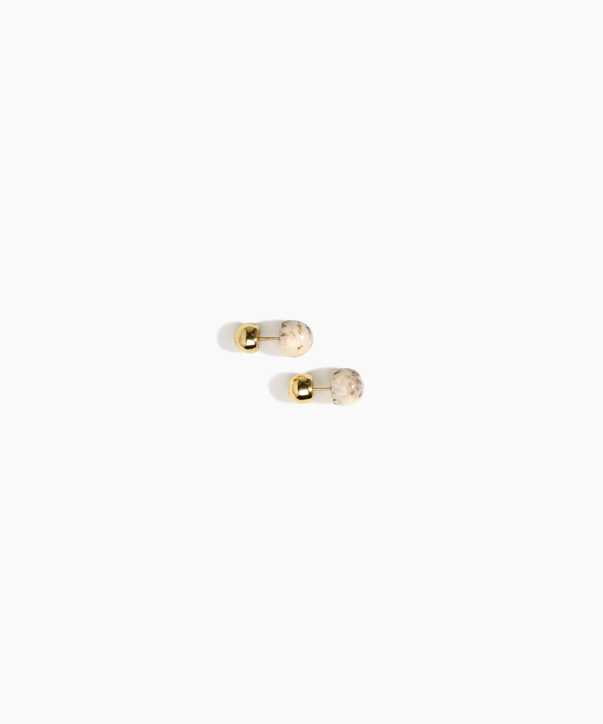Small Polished Ball Stud Earrings - Image 6