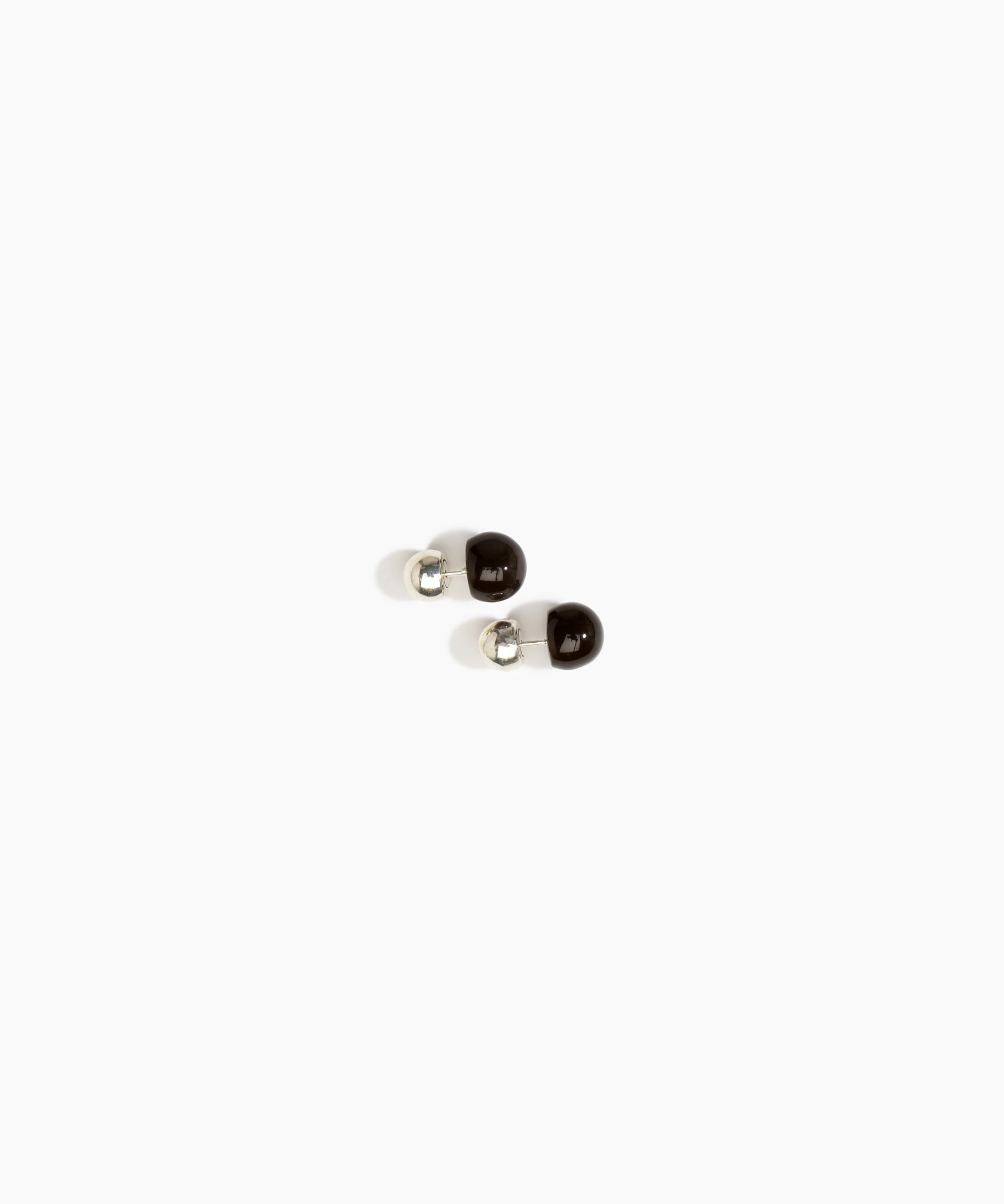 Small Polished Ball Stud Earrings - Image 7